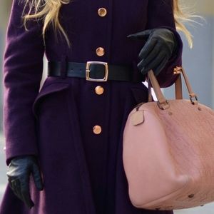 ASOS Plum Coat - Wool/Fit & Flare - size 10 (uk14)